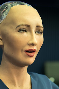 Sophia, Hanson Robotics Ltd. speaking at the AI for GOOD Global Summit, ITU, Geneva, Switzerland, 7 - 9 June, 2017