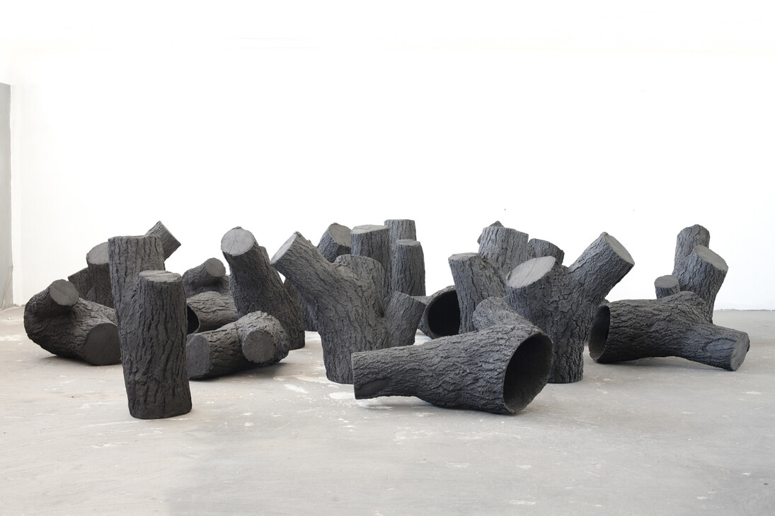 Michele Mathison, Landscape (detail), 2013,
Charcoal and acrylic resin, Copyright Michele Mathison, Courtesy Tyburn Gallery