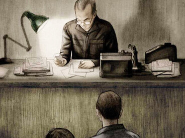 Ilustración de Jonathan Burton para "1984" de George Orwell