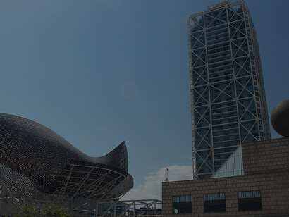 A fish-shaped sculpture by Frank O. Gehry is located in the Olympic Village area of Barcelona, Catalonia, Spain