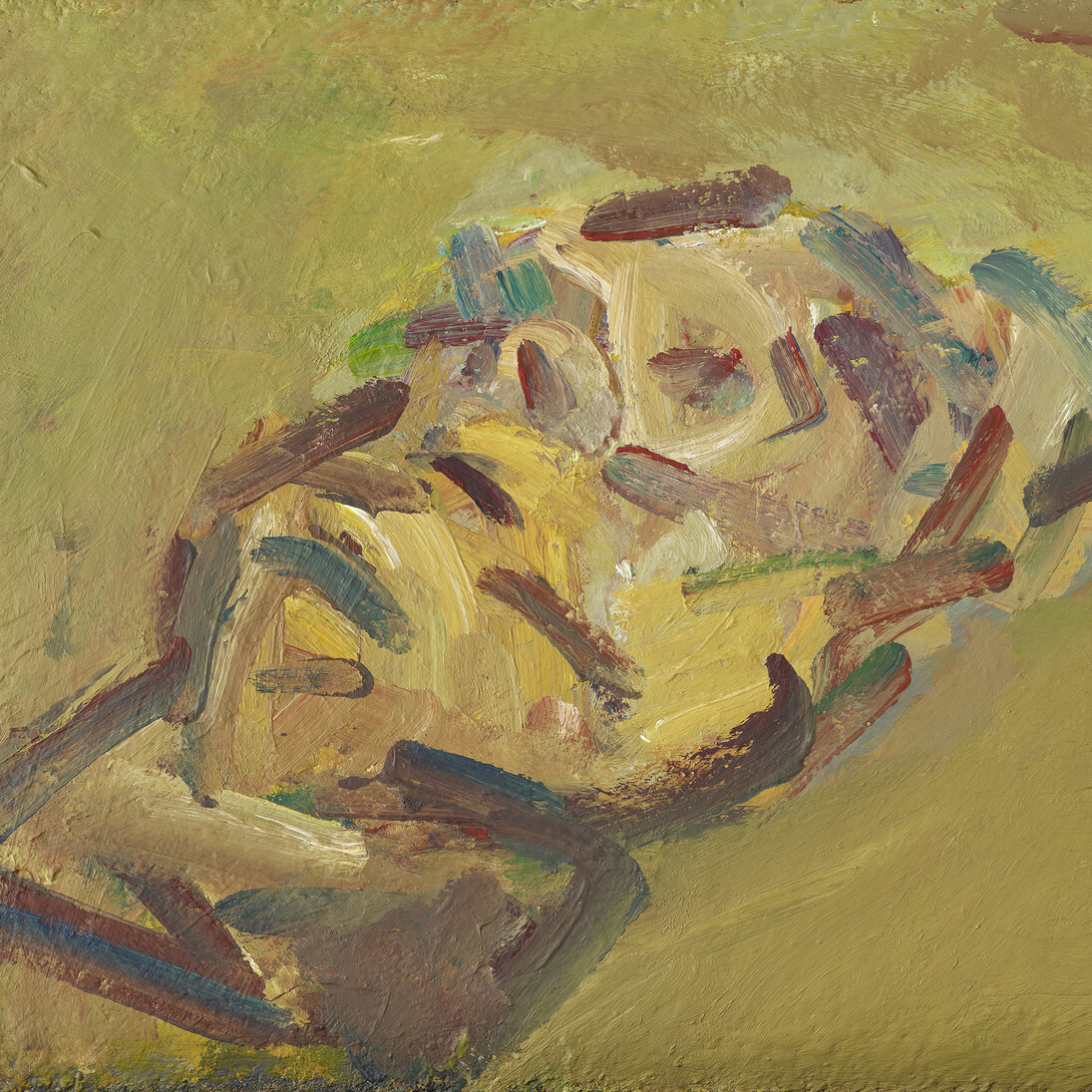 Frank Auerbach, Reclining Head of Julia (detail), 2015 © Frank Auerbach, courtesy Marlborough Fine Art