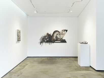 Various artists, The unflattening mandate, exhibition view. Courtesy of Lazy Mike Gallery