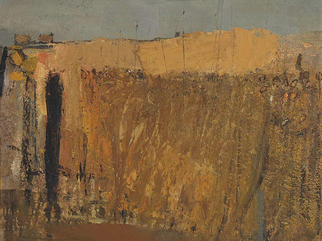 Joan Eardley, Wheat, 1962, oil on board, 45.7 x 50.8 cm