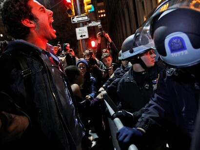 Manifestantes de "Occupy Wall Street"
