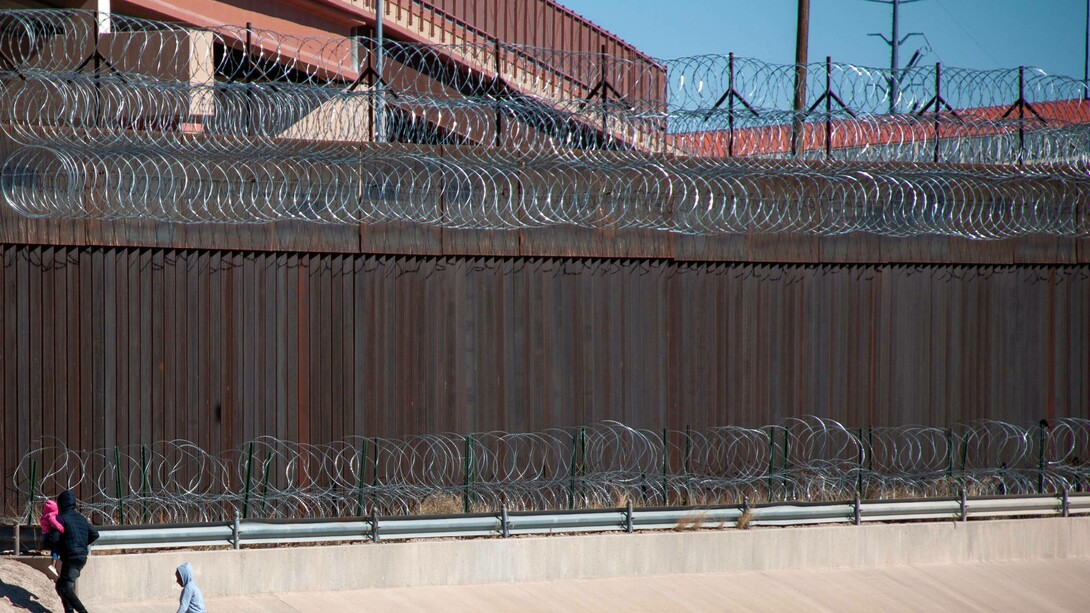 A refugee family makes it to the border