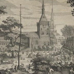 Hendrick Hondius, View of a Village with a Peasants' Feast ('Schelle-Belle') [NHD 28]