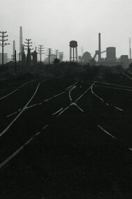 George Tice, Industrial Landscape, Kearny, New Jersey, 1973, gelatin silver print, 8 x 10 inches. Courtesy of Joseph Bellows Gallery, La Jolla California