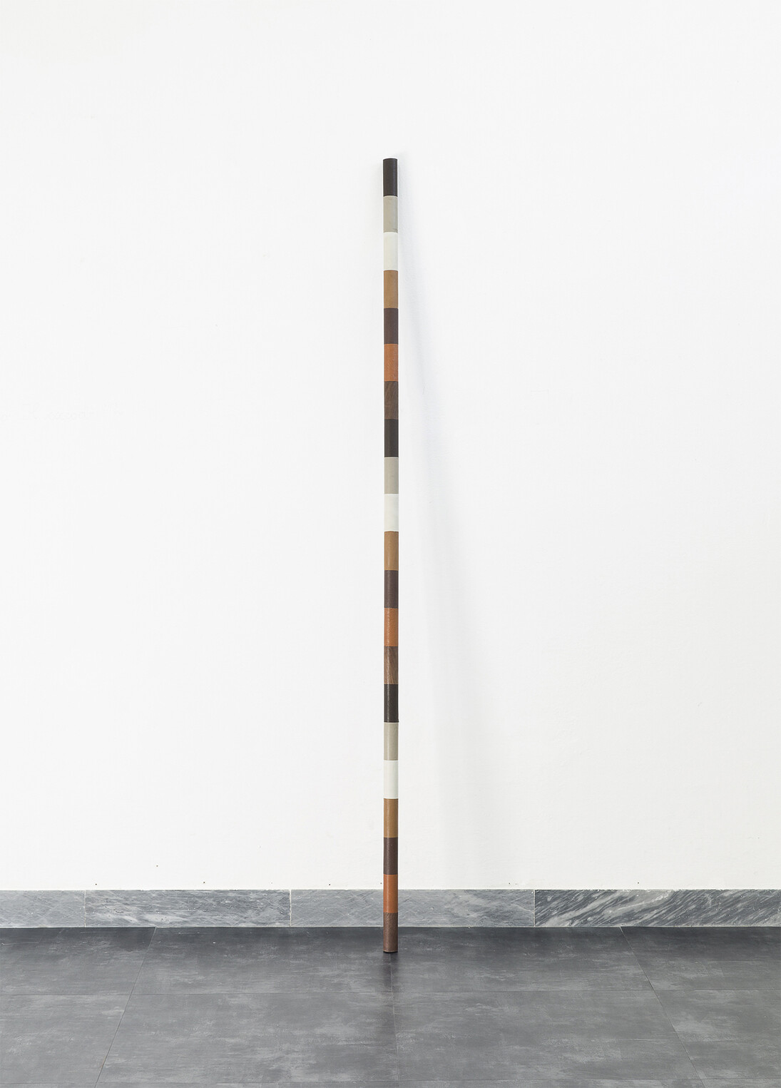 Apparatus 22
ERRATIC STATISTICS (1)  
object (wood stick, leather of different colors)
2m 
2016
Edition: 5 + 3AP   
