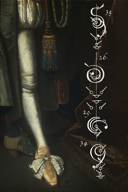 Tessa Traeger, The Calligraphy of Dance 17, The King's Leg c.1680