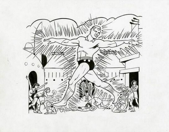 Jim Shaw, Blake/Boring, 2011, Ink on paper,
9 x 12 in (22.86 x 30.48 cm)