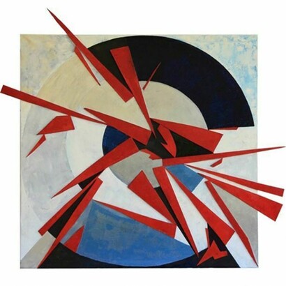 Sola, Connections V, Collage & Mixed Media on Canvas, 40" x 40"