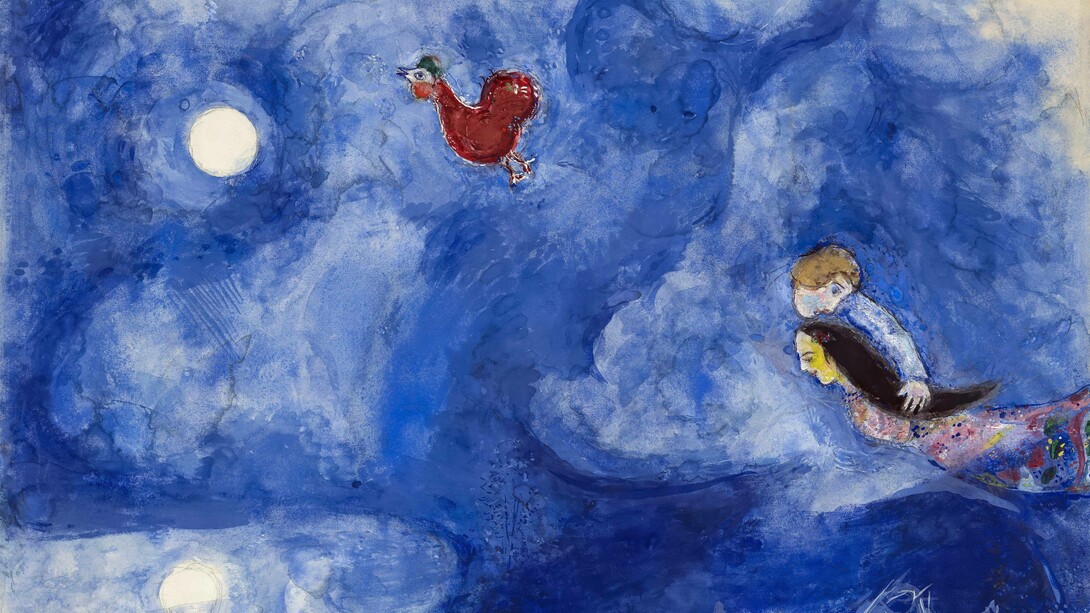 Marc Chagall, Aleko and Zemphira by Moonlight, 1942