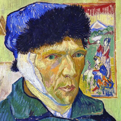 Vincent van Gogh: Self-portrait with Bandaged Ear, Easel and Japanese Print, January 1889 ©
Peter Barritt / Getty Images, detail