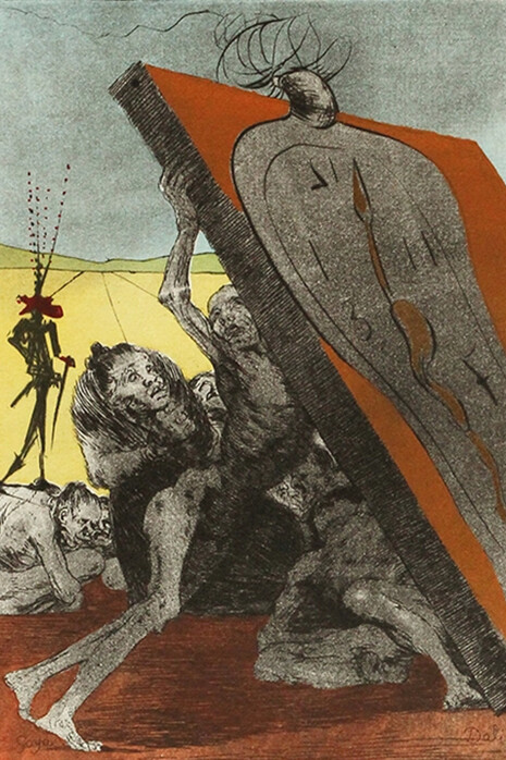 Salvador Dalí, intervención al Capricho núm. 59 de Goya