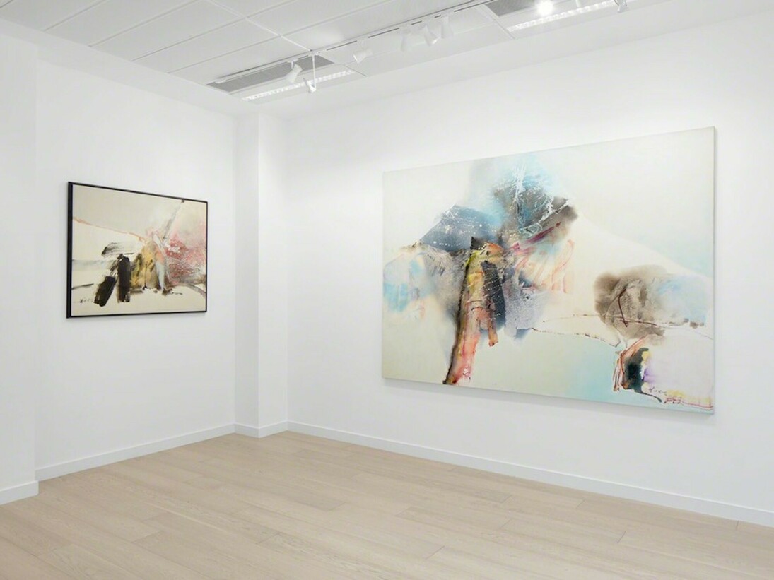 Zao Wou-Ki, Chu Teh-Chun, and Che Chuang, Exhibition view. Courtesy of Omer Tiroche Gallery