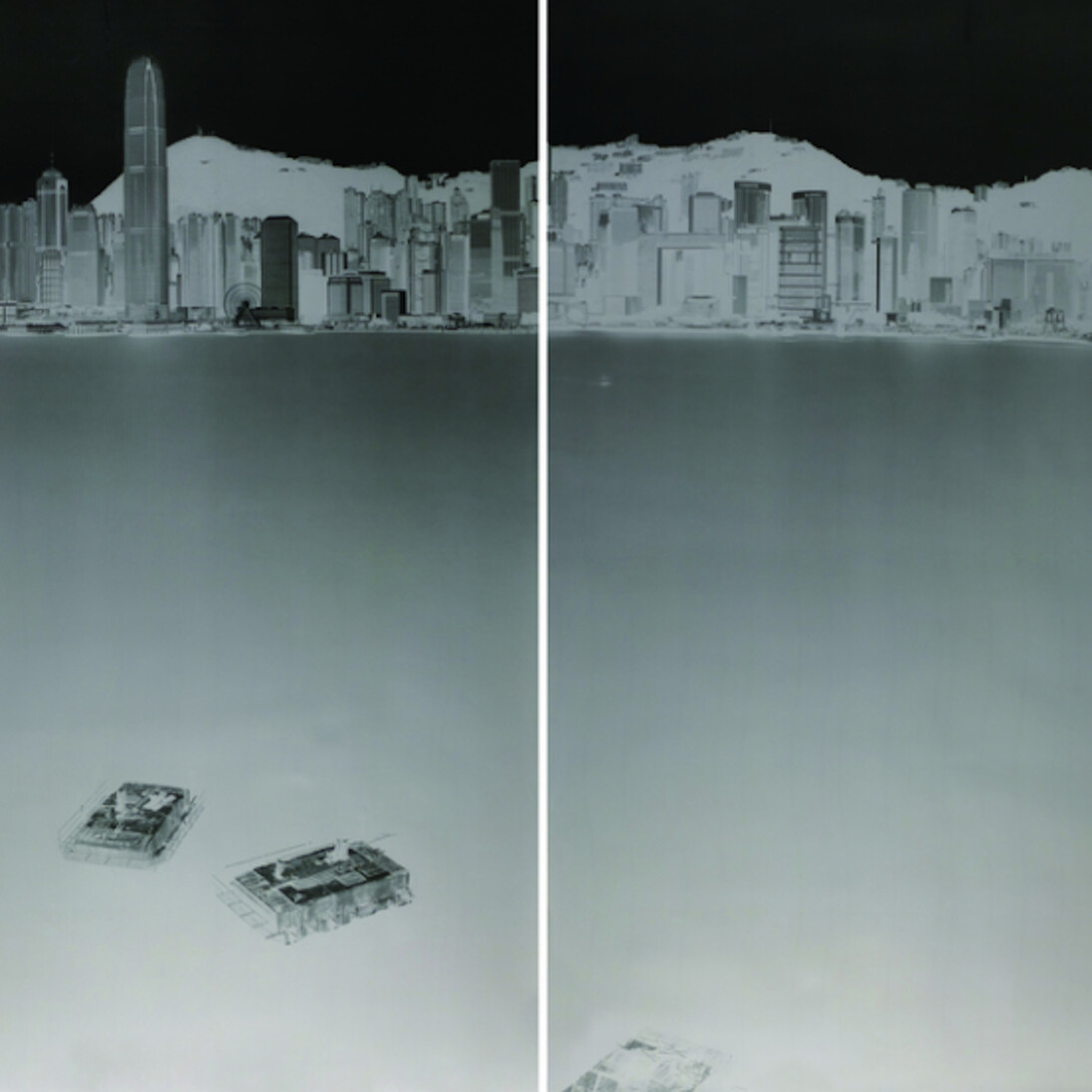 Shi Guorui, Avenue of Stars, HK 4-5 July 2016 (diptych), 4. Courtesy of 10 Chancery Lane Gallery