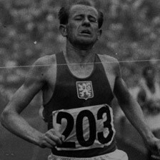 La leggenda cecoslovacca Emil Zàtopek 