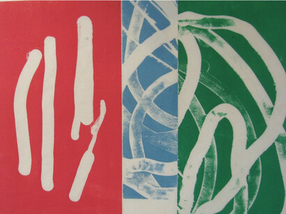 Tropical Jungle Walk, 2004, Woodblock Print, Edition of 20, 13.5x18inches, 34.15x45.75cm