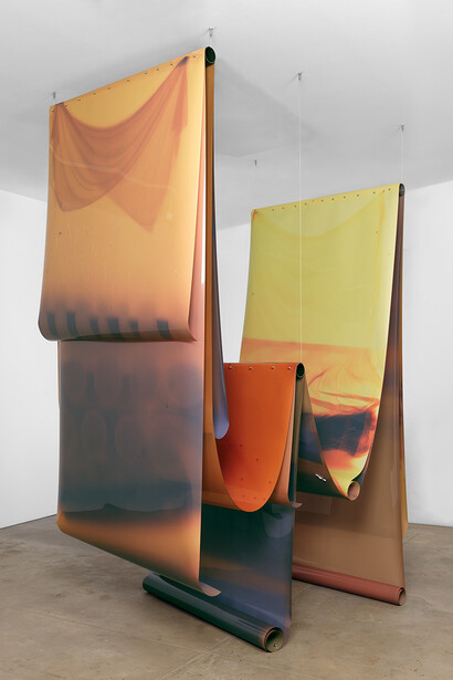 Lotus L. Kang, I hear the hollow boom of time, exhibition view. Courtesy of Frye Art Museum