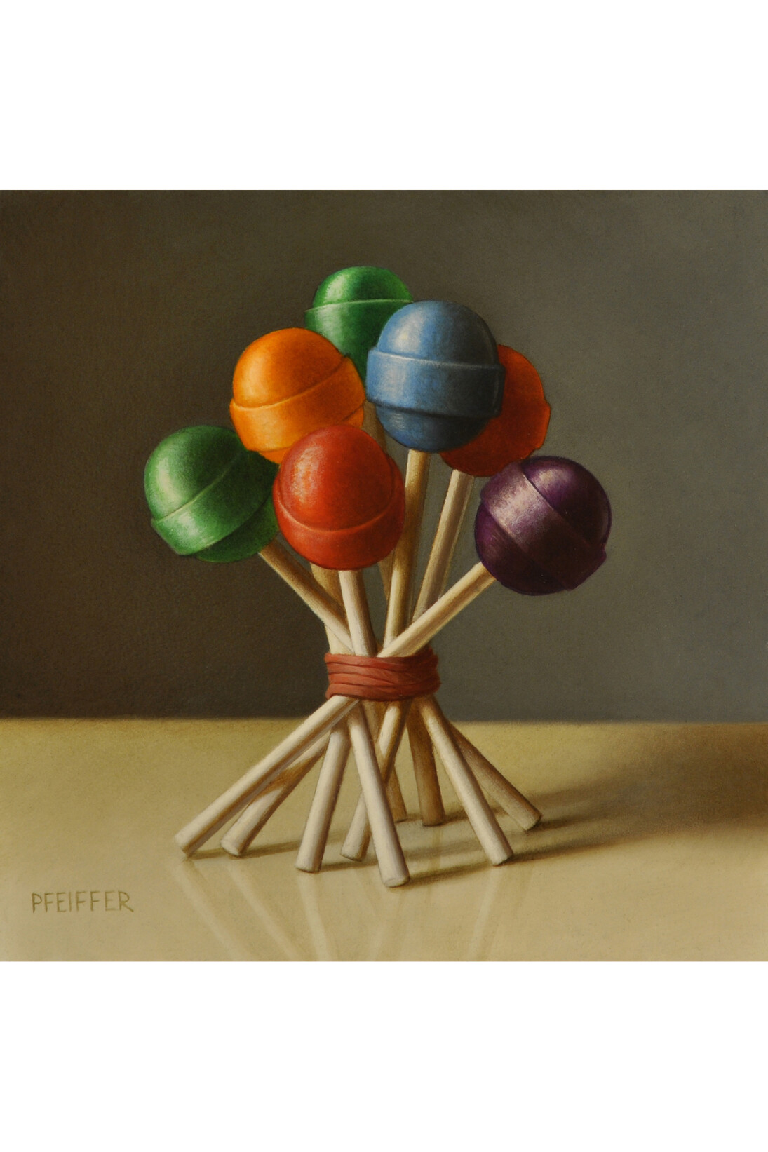 Jacob A. Pfeiffer, Eye Candy, Oil on Panel, 5 x 5 inches, 2014