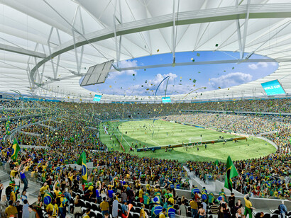 Maracanã. Capacidade atual para 78.838 espectadores