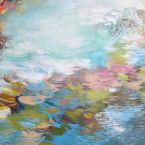 Cat Tesla, Chrysalis 348, oil on canvas, 60 x 72