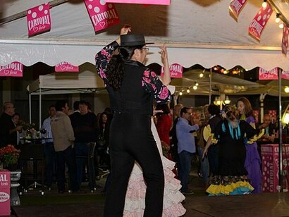 Espectáculo de flamenco en el Restaurante Grill Fataga por la Feria de Abril, 2017, Las Palmas, España