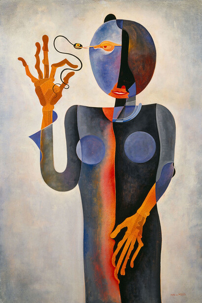 Max von Moos, Schlangenzauber, 1930
Tempera und Öl auf Karton, 81 x 54 cm 
Privatbesitz
© 2018, ProLitteris, Zürich 
Foto: SIK-ISEA Zürich