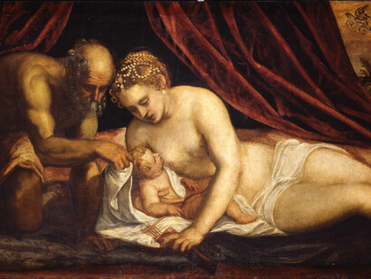 Venere, Vulcano e Amore,Tintoretto, 1541-1542 (dettaglio)