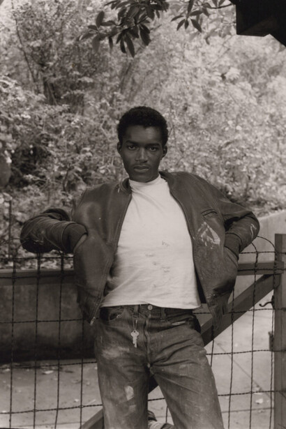 David S. Johnson, Portrait of Johnny in Front of Ansel Adams's house, 1945. Courtesy of San Francisco Museum of Modern Art