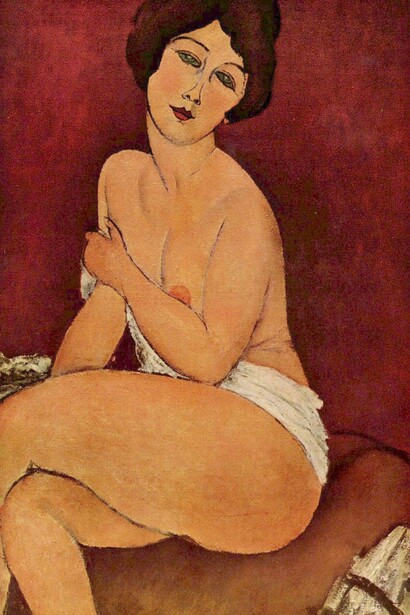 «Desnudo sentado en un diván» (1917), Amedeo Modigliani