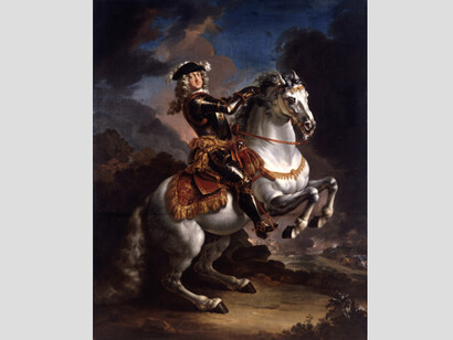 Jan Frans Douven, gen. De Oude (1656–1727), Reiterbildnis des Kurfürsten Johann Wilhelm von Pfalz-Neuburg, 1703, Öl auf Leinwand, 325 x 260 cm, Stiftung Museum Kunstpalast Düsseldorf