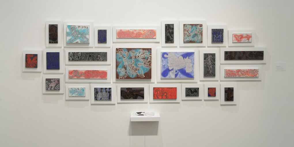 Deep Line Drawings by Carlos Luna, Exhibition view. Courtesy of Boca Raton Museum of Art