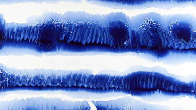 François Fries, Paysages glissants (detail), 2014, acrylique sur toile, 111 x 114 cm