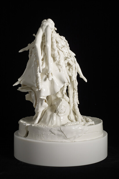 Rachel Kneebone, All words choke me, 2012, Porcelain, Height - 62 x 42.5 cm, Courtesy White Cube