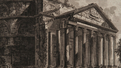 Giovan Battista Piranesi – Vista del Panteon. Il Campo Marzio dell'Antica Roma – 1762 – Fondazione Giorgio Cini, Venezia