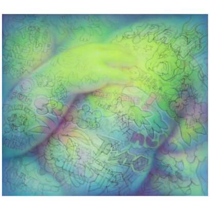 Magda Kirk, Green Touch, acrylic on canvas, 150x170 cm. Courtesy of the artist and GR Gallery, New York