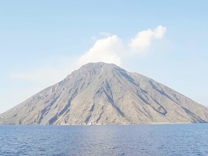 Veduta del vulcano Stromboli