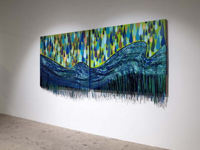 Pilar Agüero-Esparza, Darker than the deepest sea… weaker than the palest blue, exhibition view. Courtesy of Patricia Sweetow Gallery