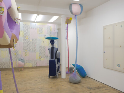 Jonathan Baldock, installation shot, Notes from the Orifice, 2014, Courtesy of Vitrine