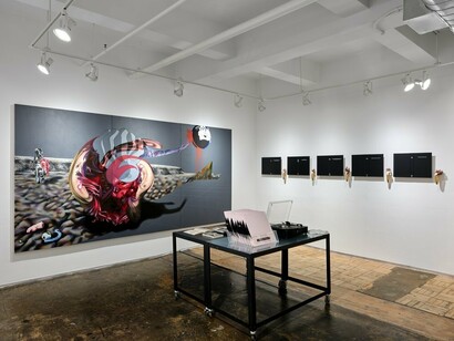 Exhibition view, Currents: Free Expression and the Inexpressible, curated by Aliza Shvarts, 2024, A.I.R. Gallery, Brooklyn, NY