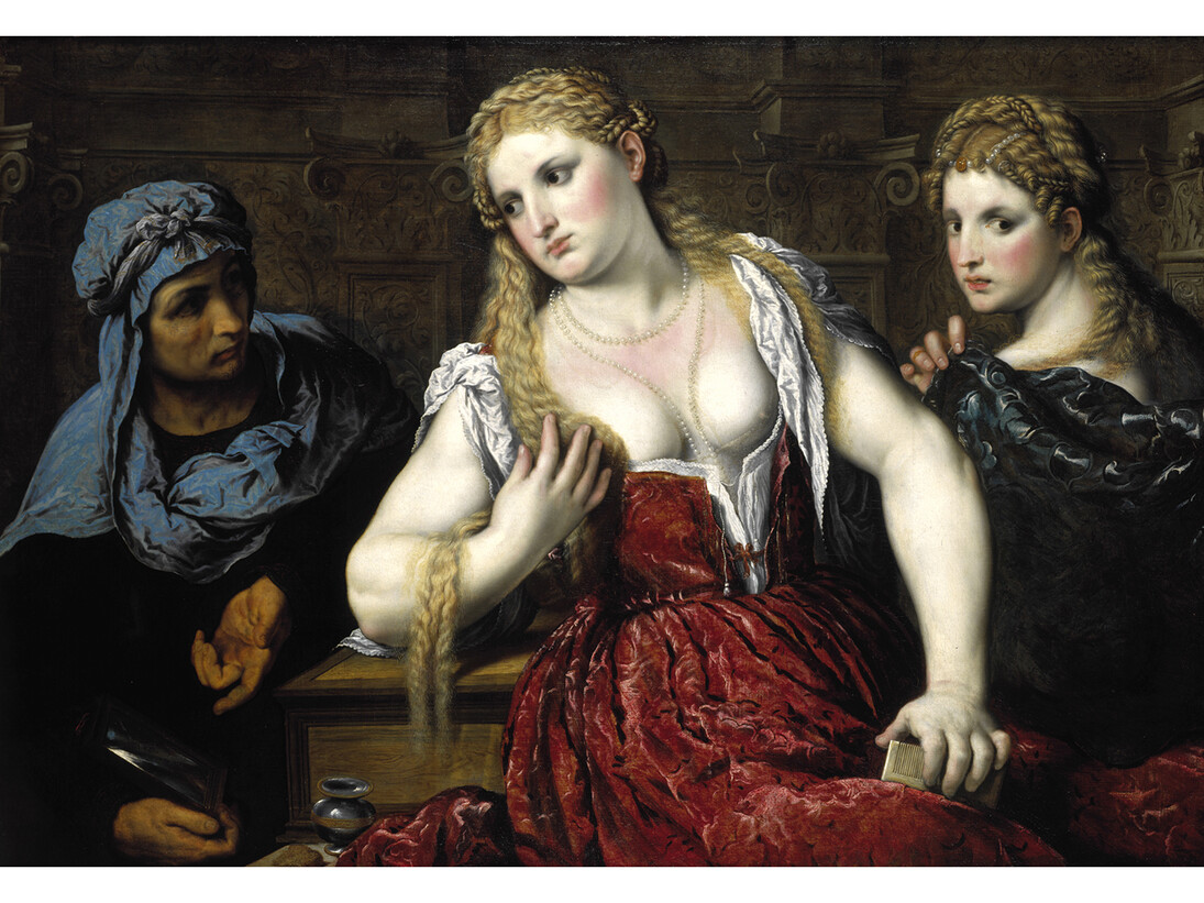Paris Bordon, Venetian Women at their Toilet, about 1545, Oil on canvas: 97.00 x 141.00 cm, Scottish National Gallery 
 
