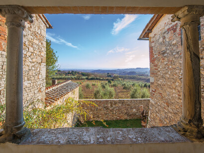 Panorama sulle campagne di Pontignano
