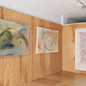 Arlina Cai and Gail Tarantino, In other words, exhibition view. Courtesy of Uprise Art