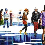 Corrado Zeni, Generation why VI, Öl auf Leinwand, 2013, 100 x 160 cm