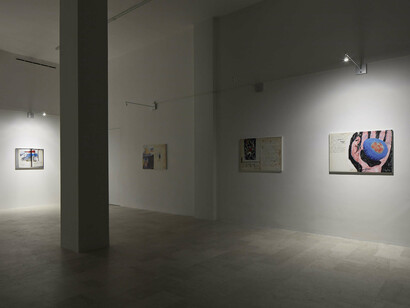Franco Vaccari, Migrazione del reale, 2020, installation view, P420, Bologna, foto C. Favero